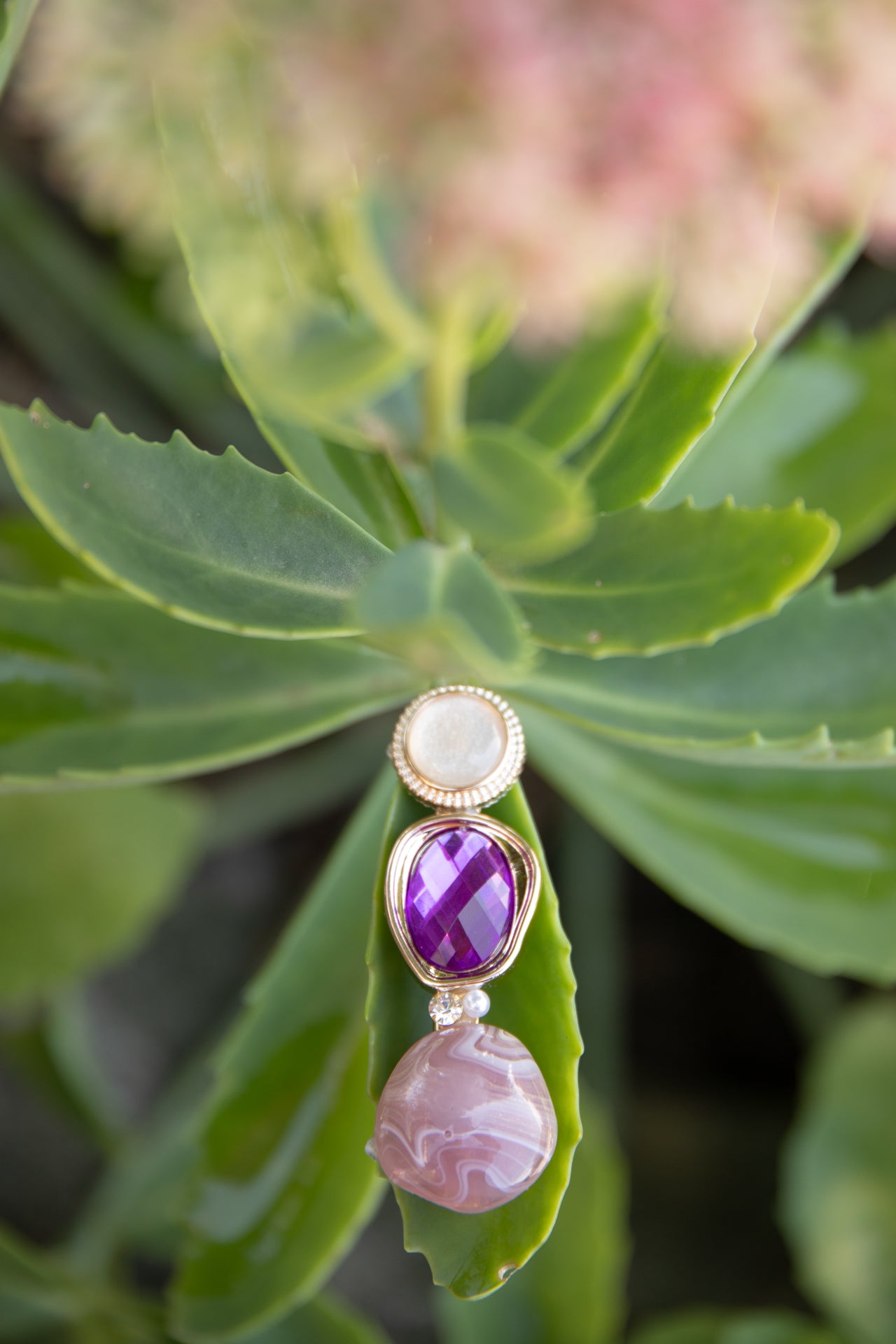 ✨ Set di mollette in metallo dorato con pietre e dettagli luminosi