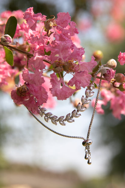 Bracciale in acciaio con madreperla – regolabile