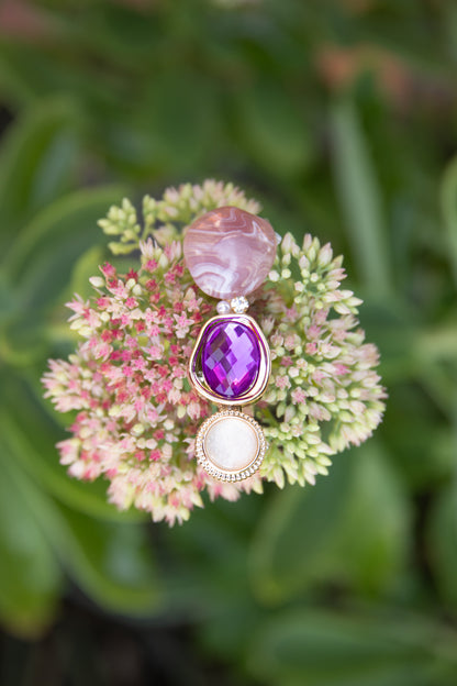 ✨ Set di mollette in metallo dorato con pietre e dettagli luminosi