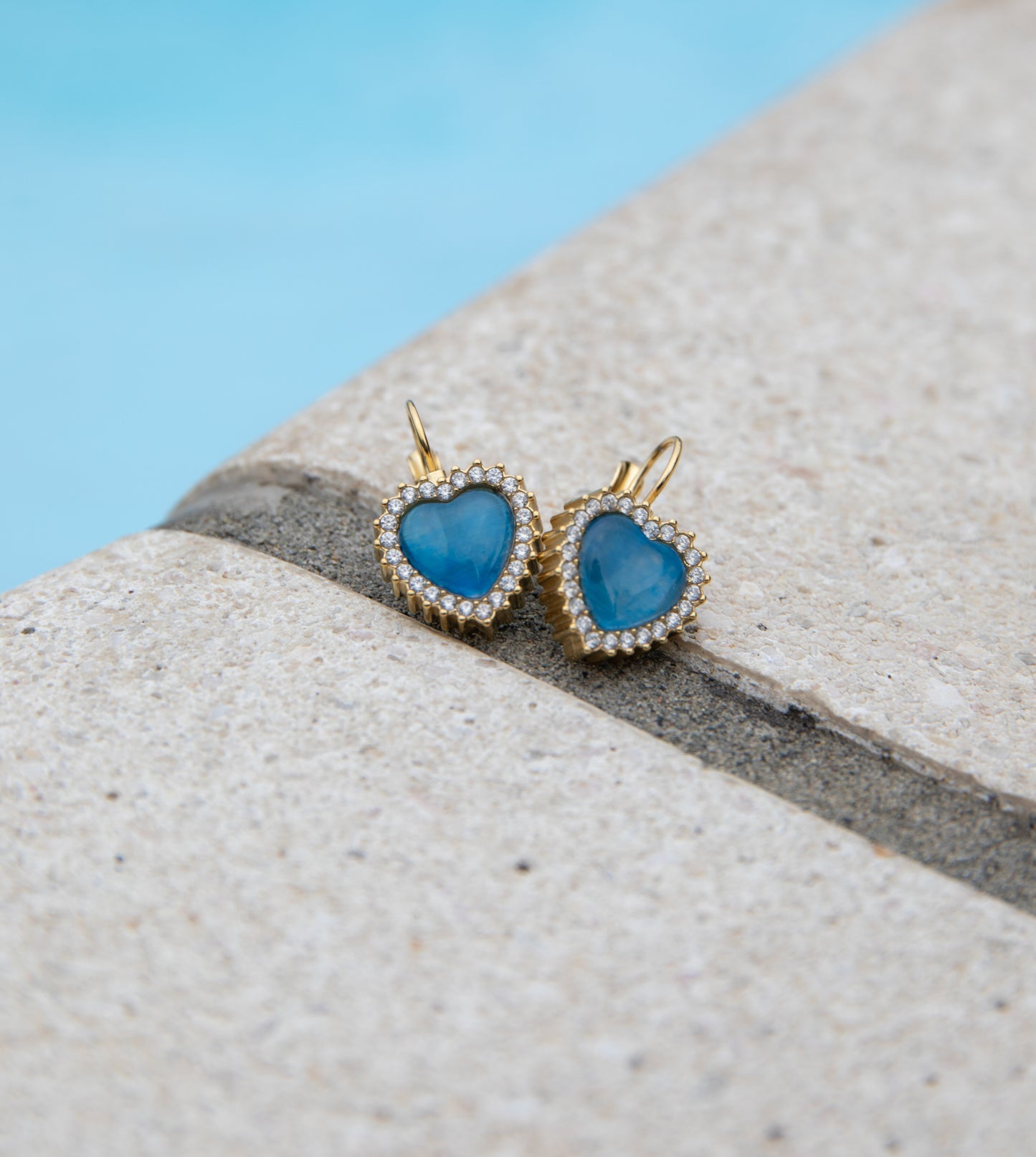 Parure acciaio dorato con cuore blumare