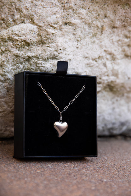 Collana a cuore con catena