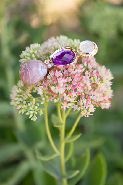 ✨ Set di mollette in metallo dorato con pietre e dettagli luminosi