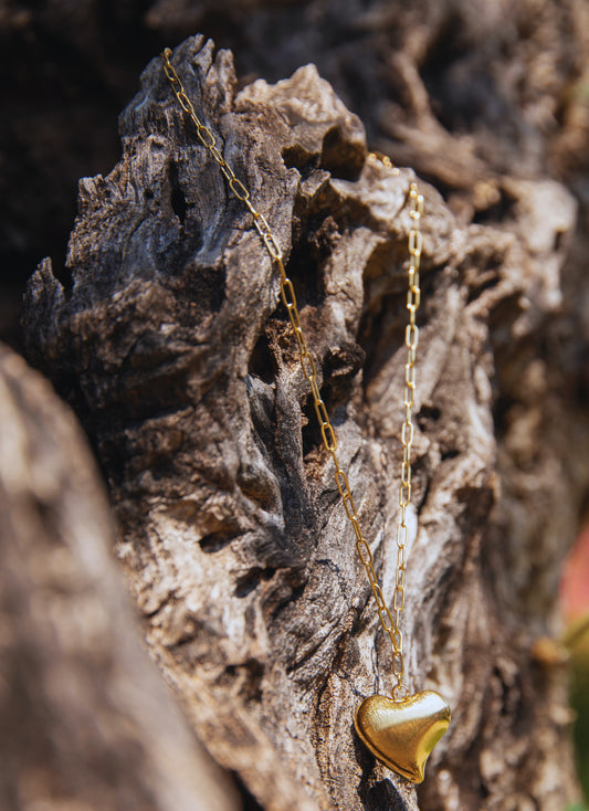 Collana a cuore con catena