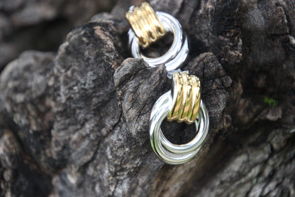 Orecchini “Eleganza Dorata” – Acciaio Inox & Oro 18K