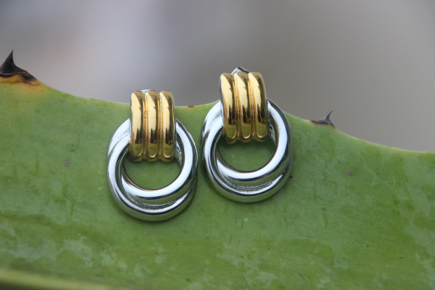 Orecchini “Eleganza Dorata” – Acciaio Inox & Oro 18K