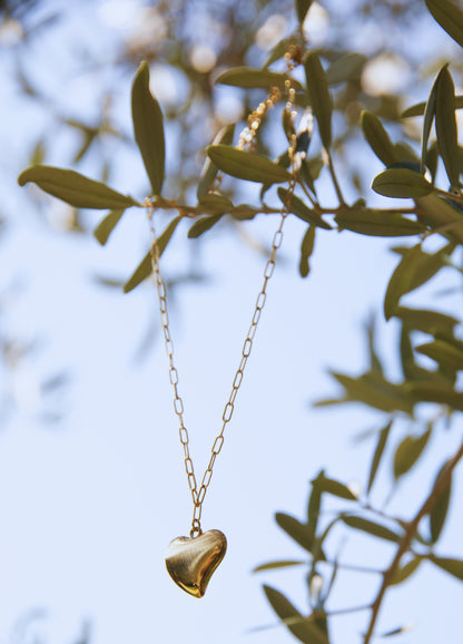 Collana a cuore con catena